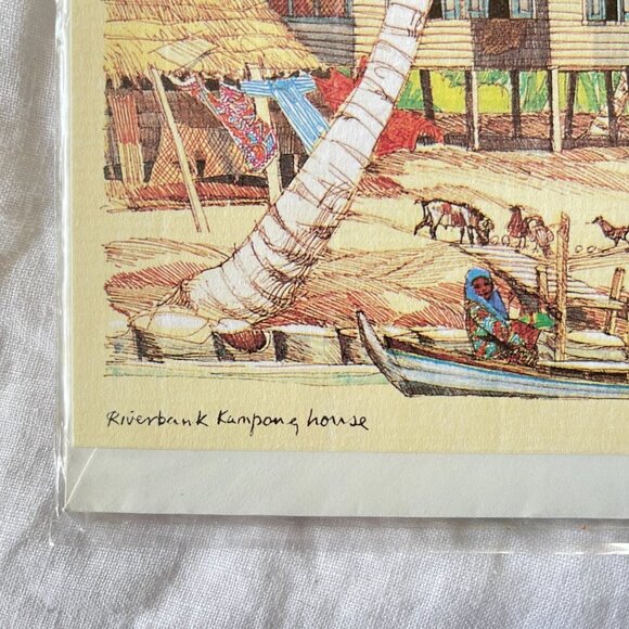 Hand Drawn Malaysian Greeting Card - Kampong House - Picture 10 of 11